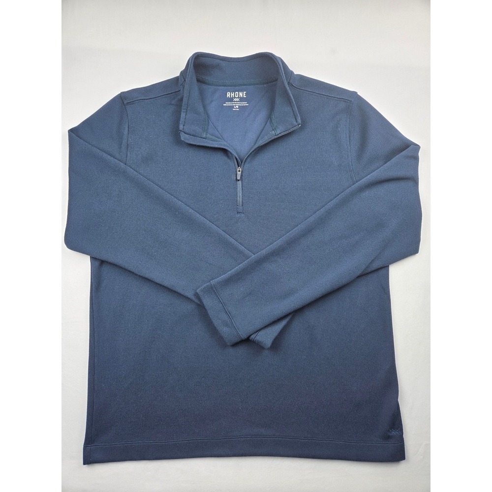 Rhone‎ Commuter Men's Quarter Zip Pullover Navy Blue Performance L Large